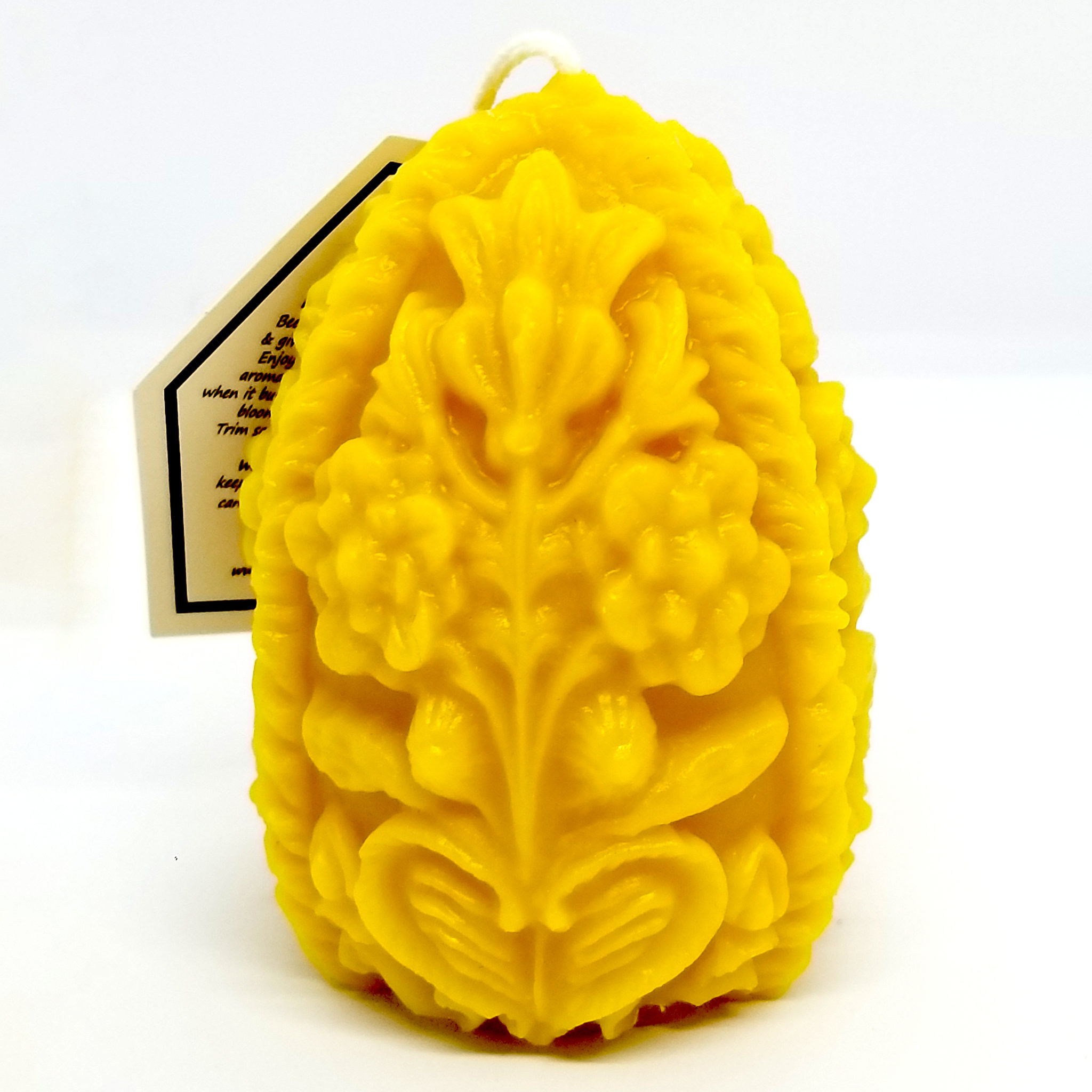 Carved Egg Candle - Beverly Bees